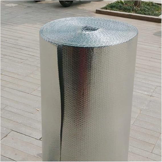 Reflective Insulation Roll,Reflective Foam Insulation Shield,Double Bubble Reflective Foil Insulation 5M2 10M2,for Weatherproofing Attics Windows Garages RV's Ducts,5mm(thk),1 * 3M(3m2)