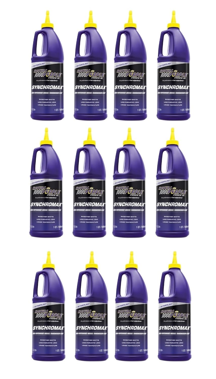 Royal Purple 01512 Set of 12 Synchromax Manual Trans Fluid 1-Quart Bottles