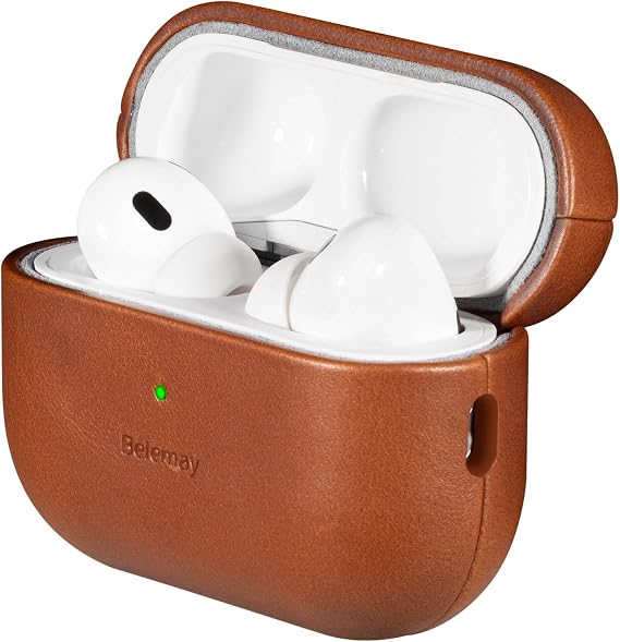 Belemay Handcrafted Vegetable-Tanned Leather Case for AirPods Pro 2