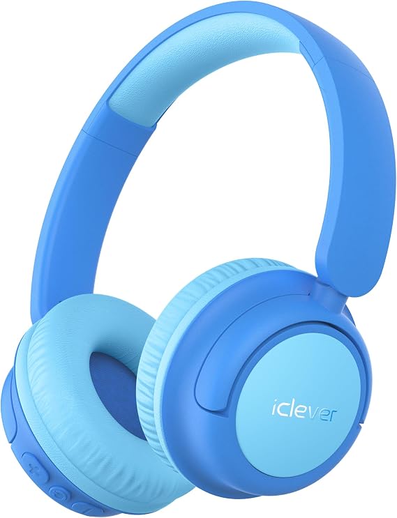 iClever BTH22 Kids Bluetooth Headphones for Toddler Travel, 60H Play Time