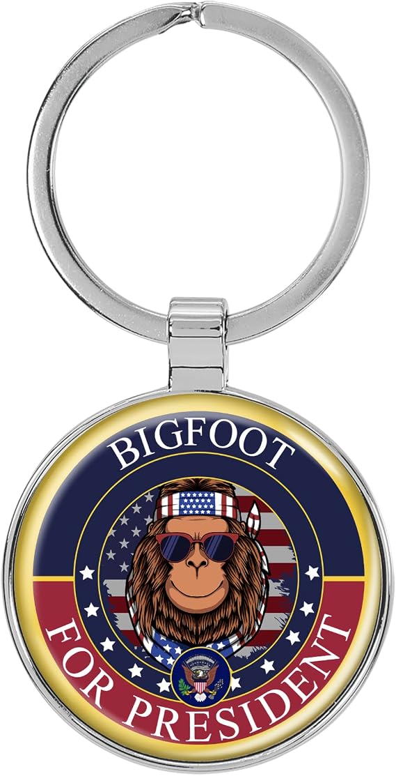 Bigfoot 1.5" x 3" Domed Keychain Backpack Pull