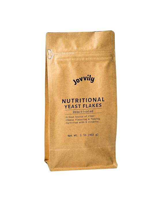 Jovvily Nutritional Yeast Flakes, Popcorn, Soups, Fortified (16 Ounce)