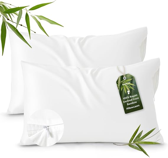 Bedsure Zipper Pillow Cases King Size from Rayon Derived from Bamboo