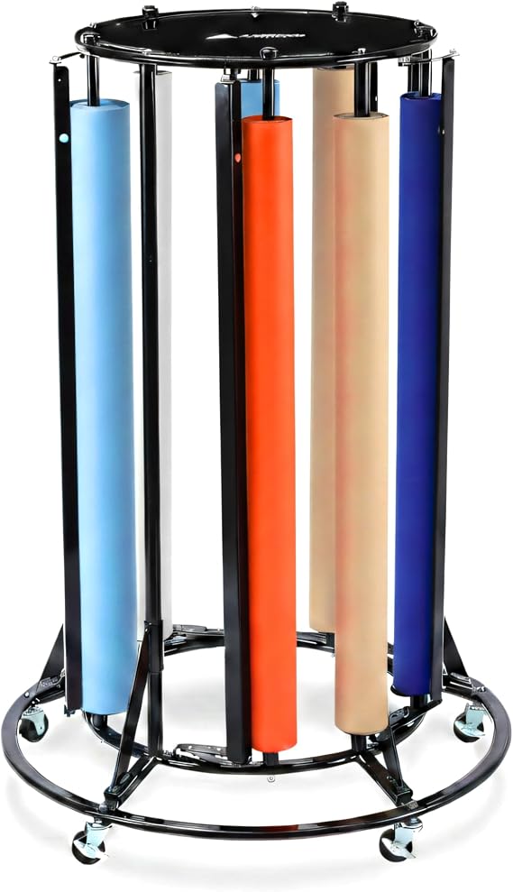 Adir Paper Roll Holder & Cutter | Butcher & Kraft Paper Dispenser Stand for Up to 36 in Wide Rolls | Sturdy Design for Classroom, Arts & Crafts | Paper Rolls Not Included