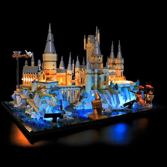 LED Lighting Kit for Lego 76419 Hogwarts Castle and Grounds, Magical Lighting for Harry Potter Castle Display (Lights Only, No Model) - Colorful Version