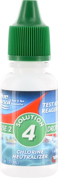 Blue Devil B7044 Solution 4, Chlorine Neutralizer, 1/2 oz