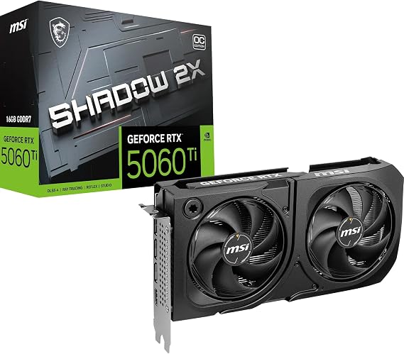 MSI RTX5060TI 16GB SHADOW 2X OC PLUS 128BİT GDDR7 HDMI DP PCIe 5.0