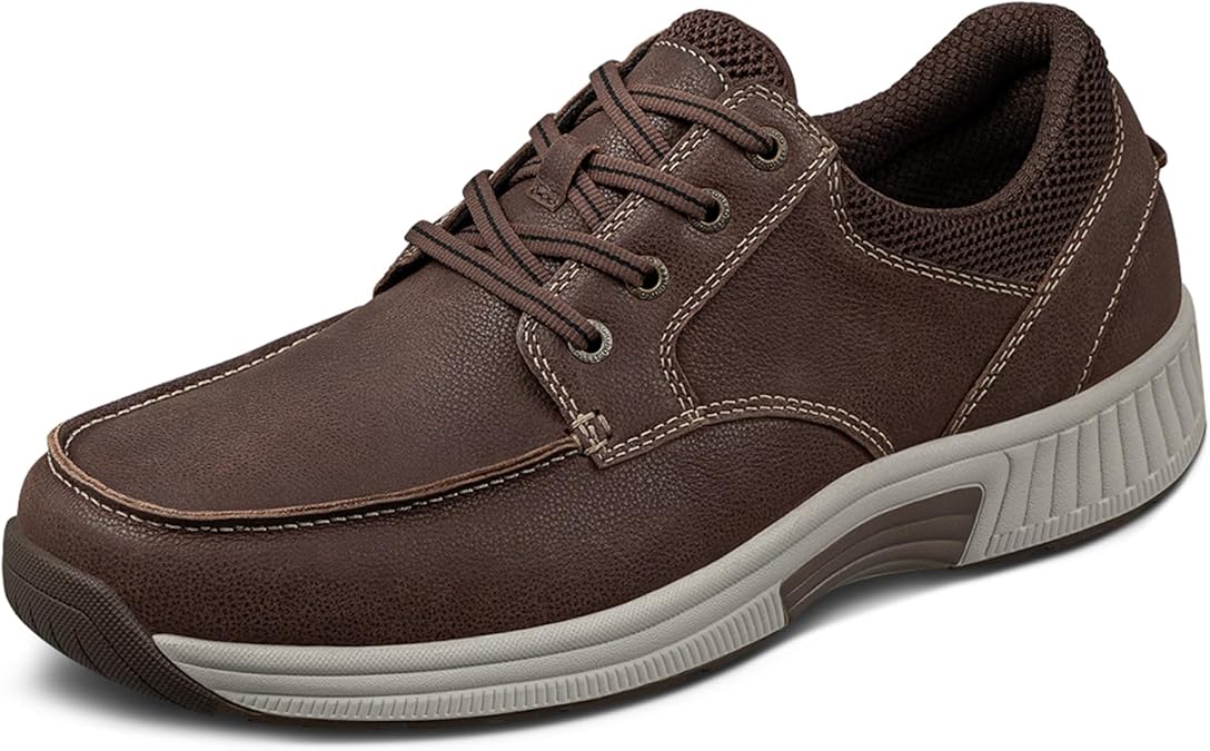 Orthofeet Leo Orthopedic Men's Leather Walking Shoes