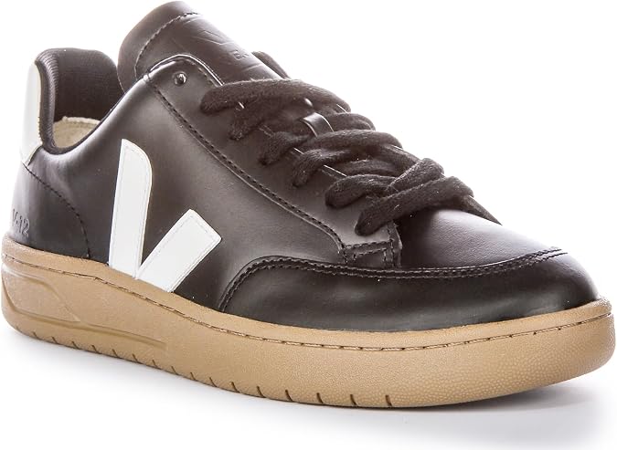 Veja V-12 Leather Women's Classy Leather Logo Low Sneker Trainers