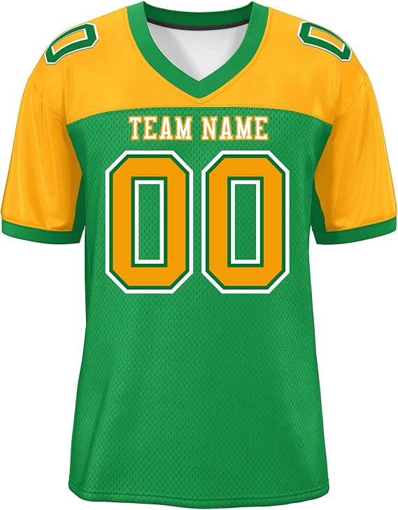 Personalized Football Jersey -Custom Practice Jersey Stitched or Printed Name Number for Men Women Youth