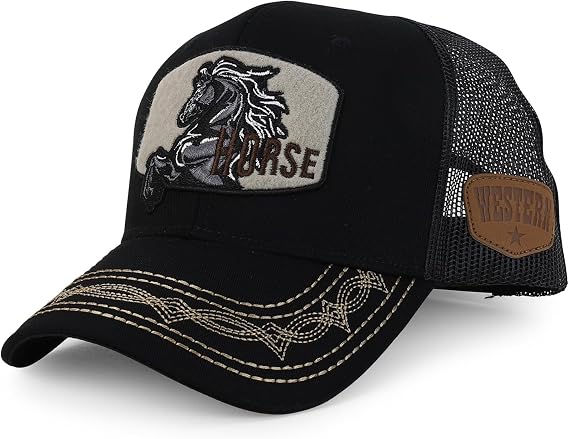 Trendy Apparel Shop Animal Design Square Embroidered Snapback Trucker Cap