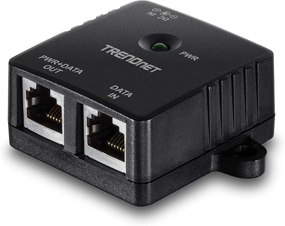 TRENDnet Gigabit Power Over Ethernet Injector, TPE-113GI | Full Duplex Gigabit Speeds,1 x Gigabit Ethernet Port,1 x PoE Gigabit Ethernet Port,Network Devices Up To 100M (328 ft), 15.4W