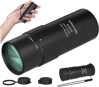 8x25mm Mini Monoculars for Adults High Power Clear View, Easy Focus, Multi-Coated Lens, BAK-4, 18mm ED Eyepiece, Twist-up Eyecup, Compact Monocular Telescope with Hand Strap for Hunting Bird Watching