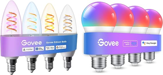 Govee Smart Light Bulbs E12 LED Chandelier Bulb