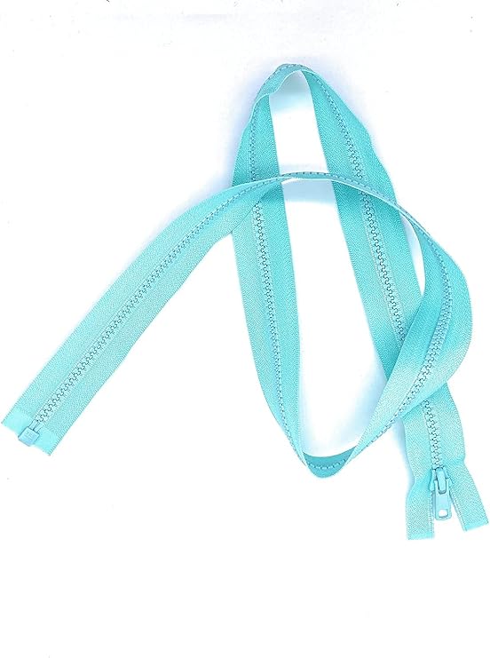 YKK #5 Molded Vislon Medium Weight Jacket Separating Zipper - Choose Your Length - Color: Turquoise #533 - Made in The United States (1 Zipper Per Pack) (26" Inches)