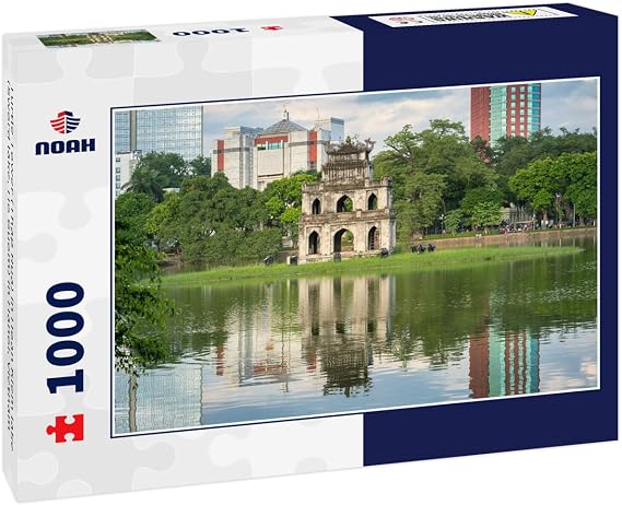 Noah Jigsaw Puzzle Turtle Tower (Thap RUA) in Hoan Kiem Lake (Sword Lake, Ho Guom) in Hanoi, Vietnam 1000 Pieces
