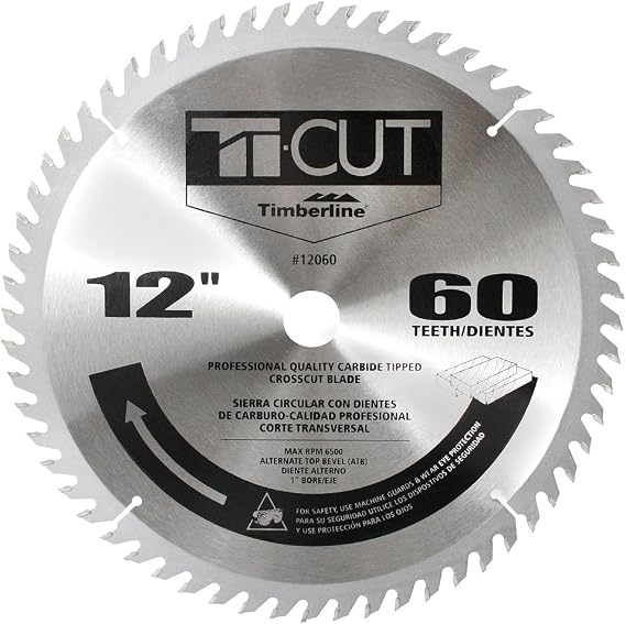 Timberline - Ti-Cut Saw 12"/60T ATB 1" (12060)