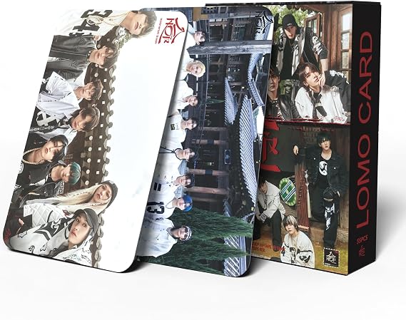 KPOPBP HOP Album Photocard 55 PCS KPOP Lomo Card Set Felix Photo Cards SKZ HAN Hyunjin Gift Merch for SKZ Boys and Girls