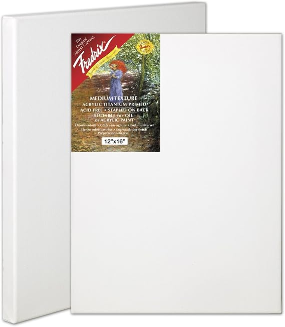 Fredrix 5017 Stretched Canvas, Multicolor