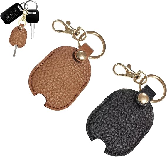 Key Sleeves for Broken Car Keys | Rustic Key Protector with Metal Rings