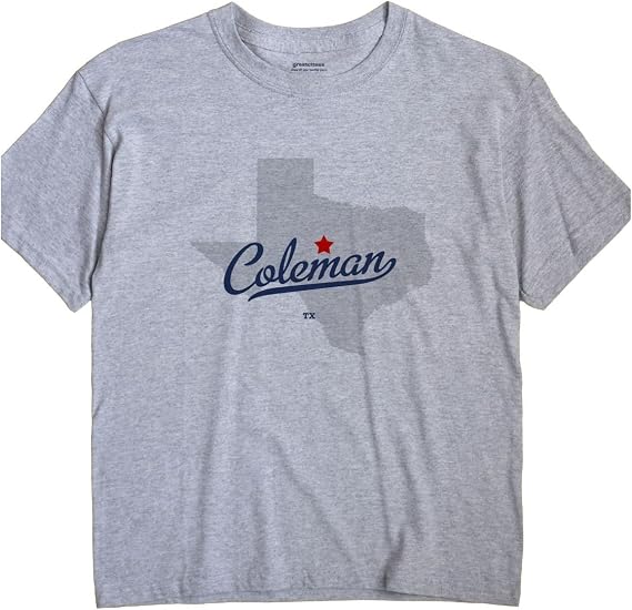 Coleman Texas TX T-Shirt MAP