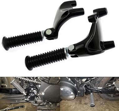 Motorcycle Rear Passenger Footpegs Foot Rests Pedal with Mount Compatible with Harley Sportster Iron XL 883 1200 Forty Eight Seventy Two 2014-2022