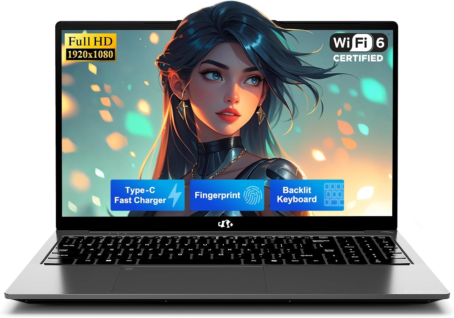 NIMO 15.6 Student Laptop, 16GB RAM 1TB SSD Intel Pentium N150 Beat i3-1115G4, 4-Core Up to 3.4GHz, FHD Laptop with Backlit Keyboard 65W GaN Type-C Fingerprint, for Business and College Students