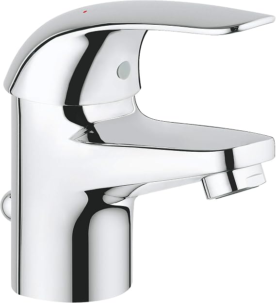 GROHE Euroeco 23262000 New-Handle Mixer For Washbasin/Chrome, Small