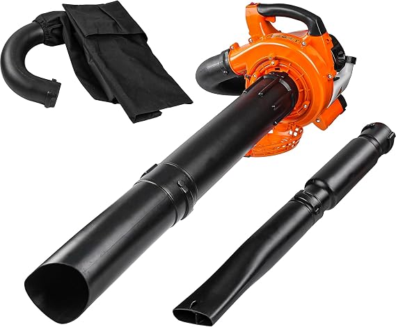 3-in-1 26CC Gas Leaf Blower, Leaf mulcher and Leaf Vacuum, 450 CFM 200 MPH Gas Powered Leaf Blower for Lawn and Yard Care, Low Vibration 2-Cycle Engine