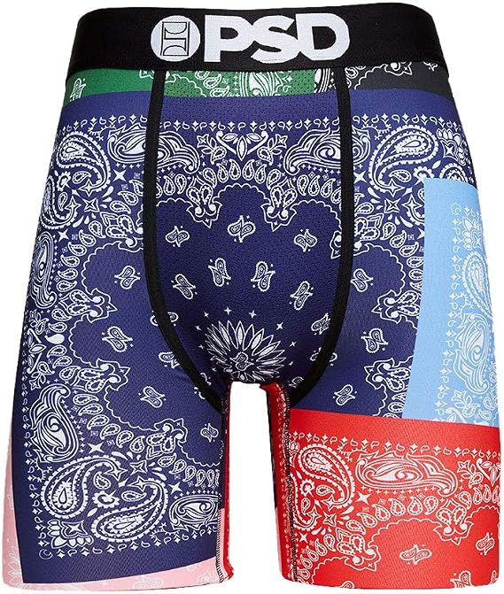 PSD Men's Bandanas Boxer Briefs, Multi, XL