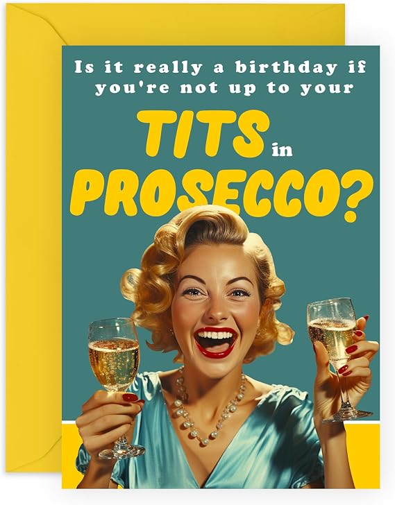 CENTRAL 23 Female Birthday Card For Friends - Prosecco - Fabulous Birthday Cards For Women - Gifts For Best Friends Mom Sister Auntie -  With Fun Stickers