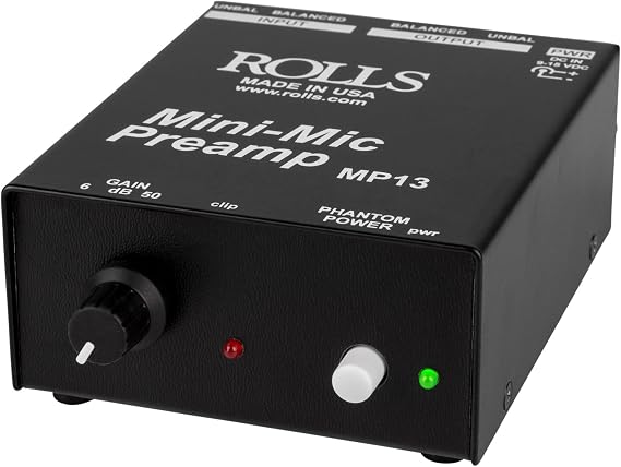 rolls MP13 Mini Single Ch. Mic Preamp