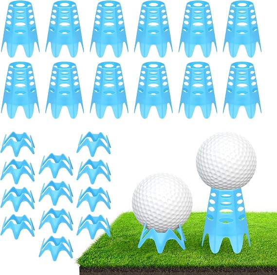 Golf Simulator Tees, 24 Pack, 12 Tall 12 Short Golf Tees