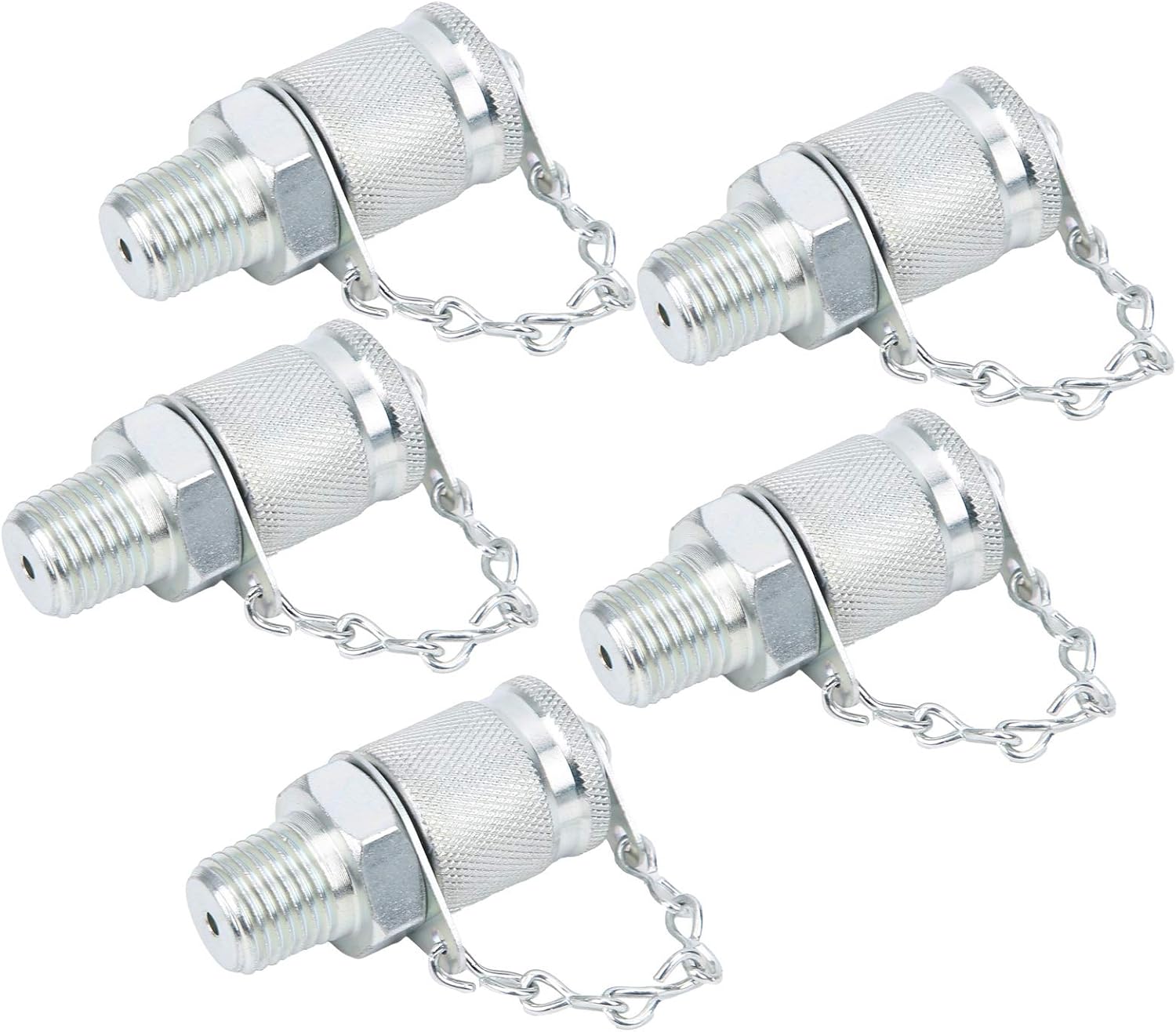 5Pcs Hydraulic Testing Adapter,Test Coupling Adapter Pressure Measuring PT PPT with Advanced Structure for Hydraulic systems NPT14