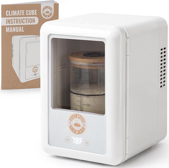 Cozy Bread Climate Cube | Sourdough Starter Home | Starter Jar Temperature Control System | Warms & Cools Starter | Compact & Lightweight | USA Brand