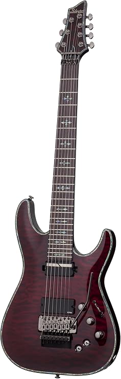 Schecter Hellraiser C-7 with Floyd Rose and Sustainiac - Black Cherry