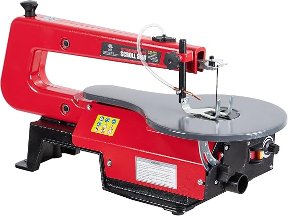 16-Inch Variable Speed Scroll Saw with Extra-Large Adjustable Tilting Table Ideal for Woodworking Projects and Precision Cuts