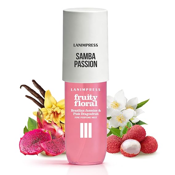 3 FL OZ Hair and Body Fragrance Mist, Eau De Parfum for Women,Sunshine Aroma Perfume No.3, Fruity Floral Scent With Notes of Pink Dragonfruit,Jasmine, Vanilla,Travel Size Body Spray
