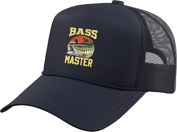 Bass Master Trucker Hat with Adjustable Mesh Back