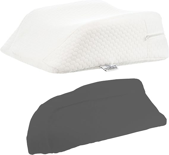 Therapeutica Travel Pillow, Firm, Average, White & Gray Pillow Case