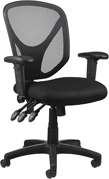 Realspace MFTC 200 Multifunction Ergonomic Super Task Chair, Black