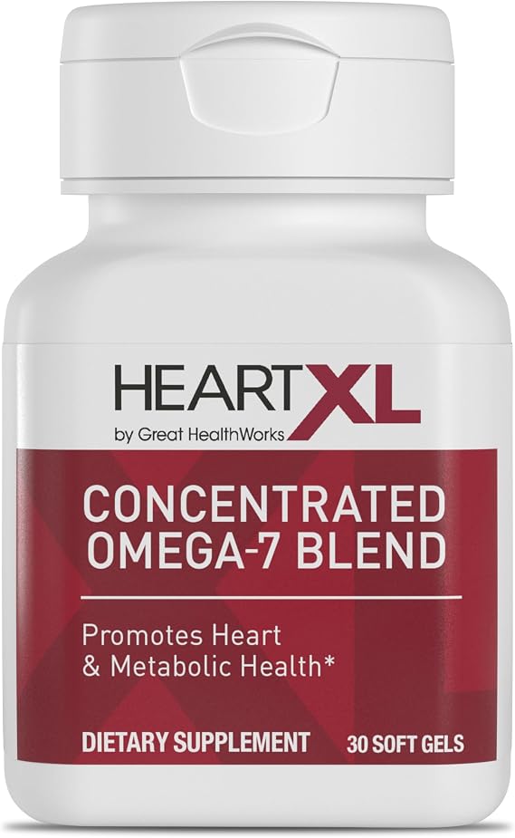 HeartXL Omega-7 Blend Cardiovascular Health Support, 30 Soft Gels
