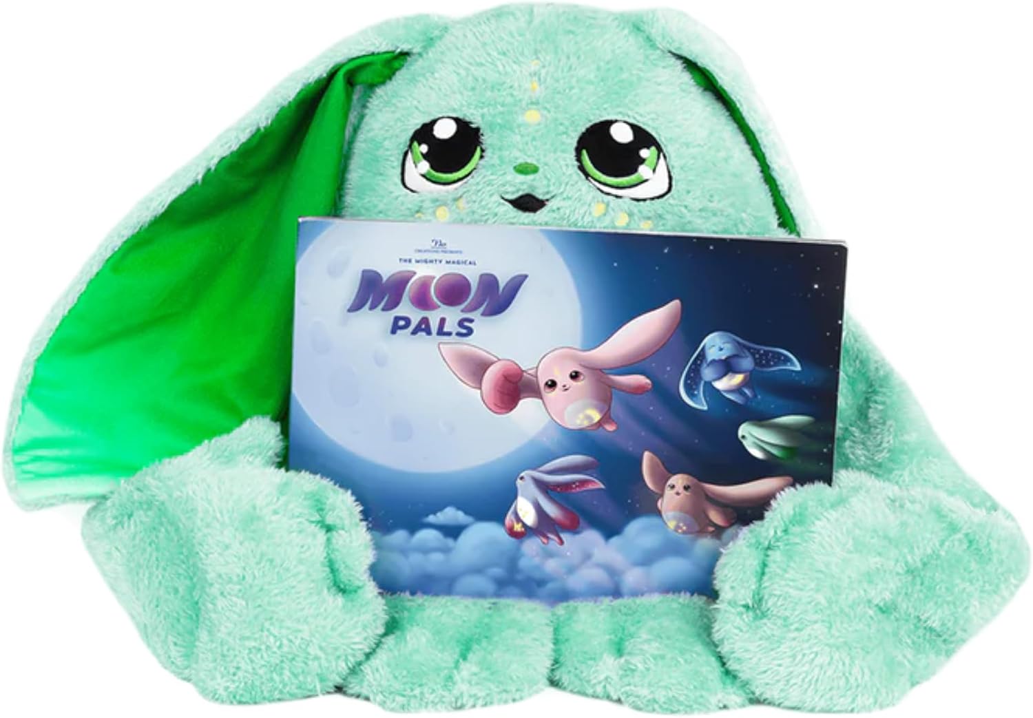 Moon Pals - Bo - 22 5lb Weighted Stuffed Animals for Anxiety, Deeper Sleep &amp; Relaxation - Giant Stuffed Animal Huggable Weighted Plush, Odor-free - Weighted Stuffed Animals for Adults &amp; Kids Blue