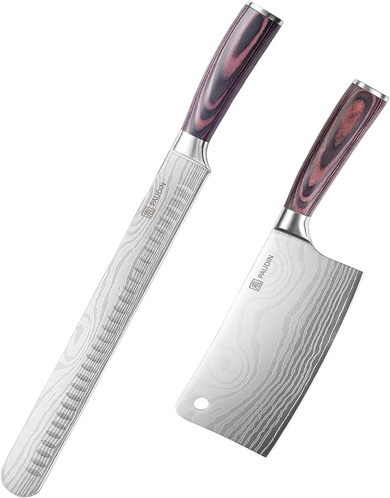 PAUDIN Brisket Knife + Cleaver Knife