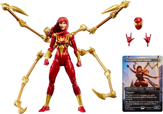 Spider-Man Marvel Legends Serisi Magic: The Gathering Mary Jane Watson (Demir Örümcek), 15,5 cm Aksiyon Figürü ve Özel Folyo Koleksiyon Kart Oyunu Ticaret Kartı