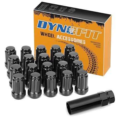 Dynofit 1/2-20 Lug Nuts fit Explorer Wrangler,20PCS for Aftermarket Wheel
