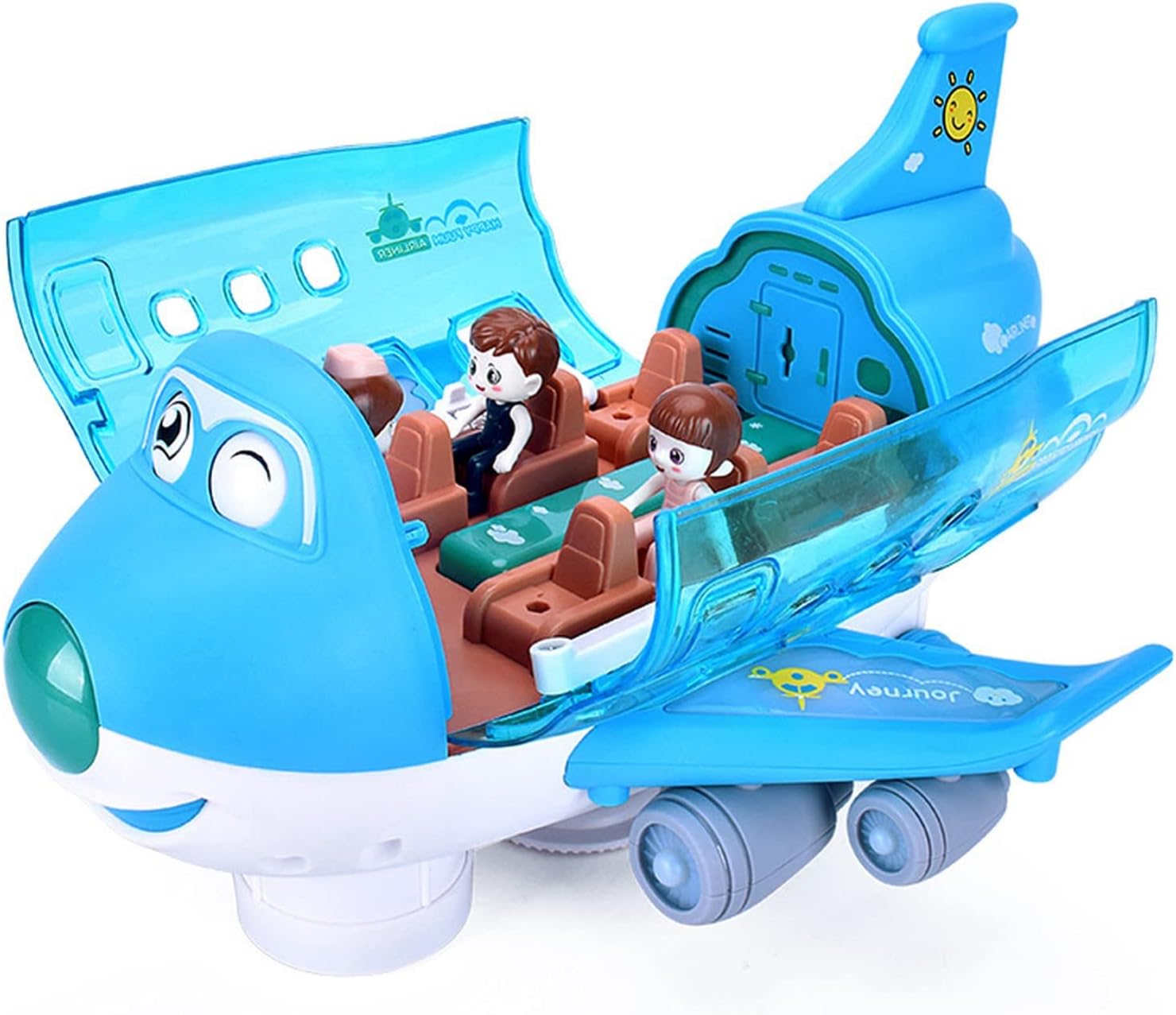 NIUBB Toy Airplane with Smoke, Sound and Light, Play Set for 3 Years Old Boys and Girls