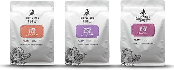 Addis Ababa Coffee - Ethiopia 3-Piece Coffee Trial Set 750 Gr. (Milled Espresso)