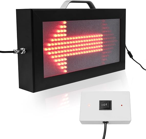 YZ LED Basketball Possession Indicator with Aluminum Frame,Portable Possession Arrow Basketball for Referees,Sports Electronic Equipment with Toggle Switch for Sports