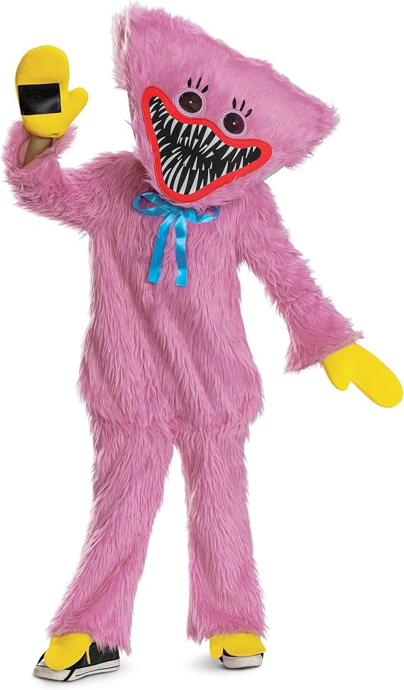 Disguise Kissy Missy Deluxe Costume, Officially Licensed Huggy Wuggy Halloween Outfit